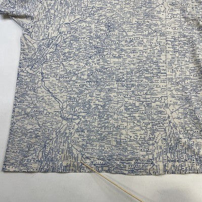 Vintage Illinois Map T-Shirt Size Medium All Over Print 90s