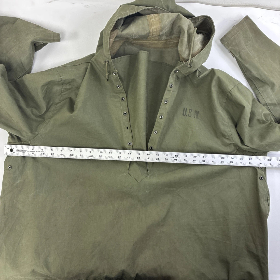Vintage WW2 WWII USN Deck Smock Parka Jacket Size Large 40s