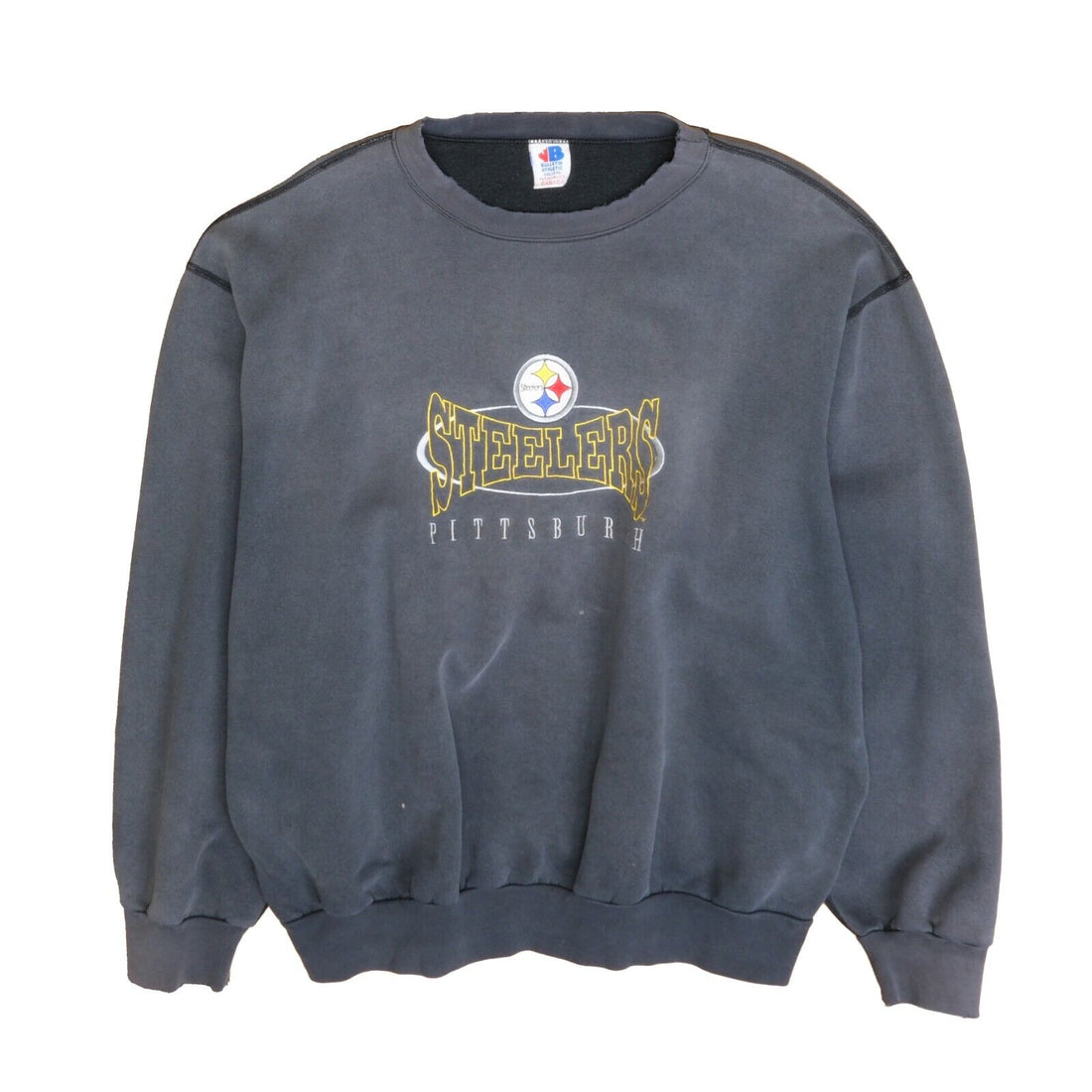 Vintage Pittsburgh Steelers Logo 7 Sweatshirt Crewneck Size 2XL Black –  Throwback Vault