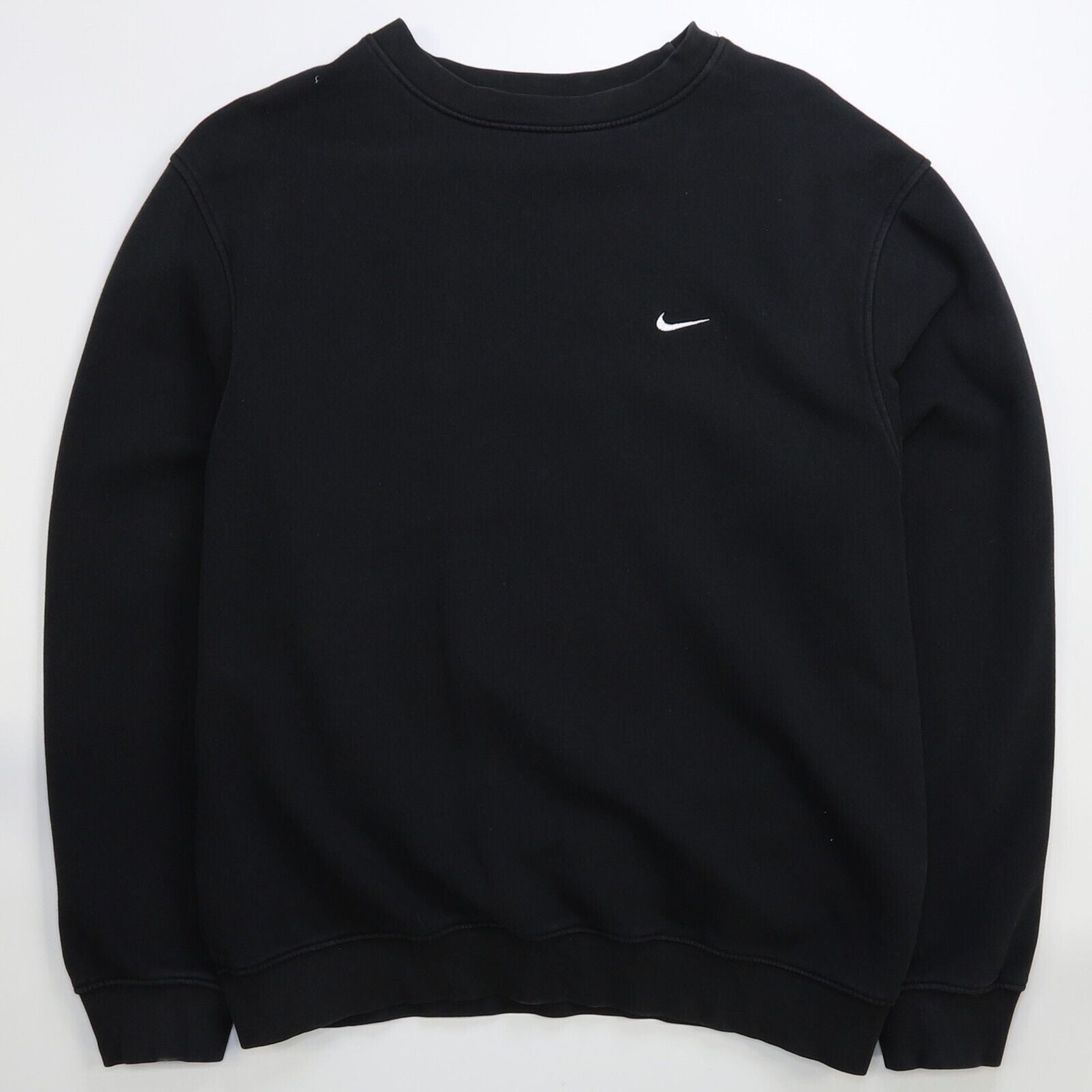 Vintage Nike Crewneck Sweatshirt Size Medium Black Embroidered Swoosh Throwback Vault