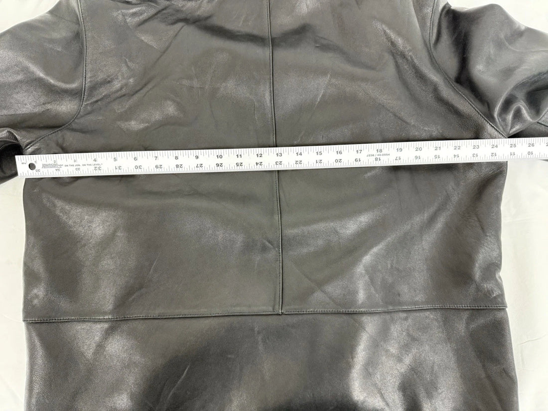 Wilsons Leather Coat Jacket Size Large Black
