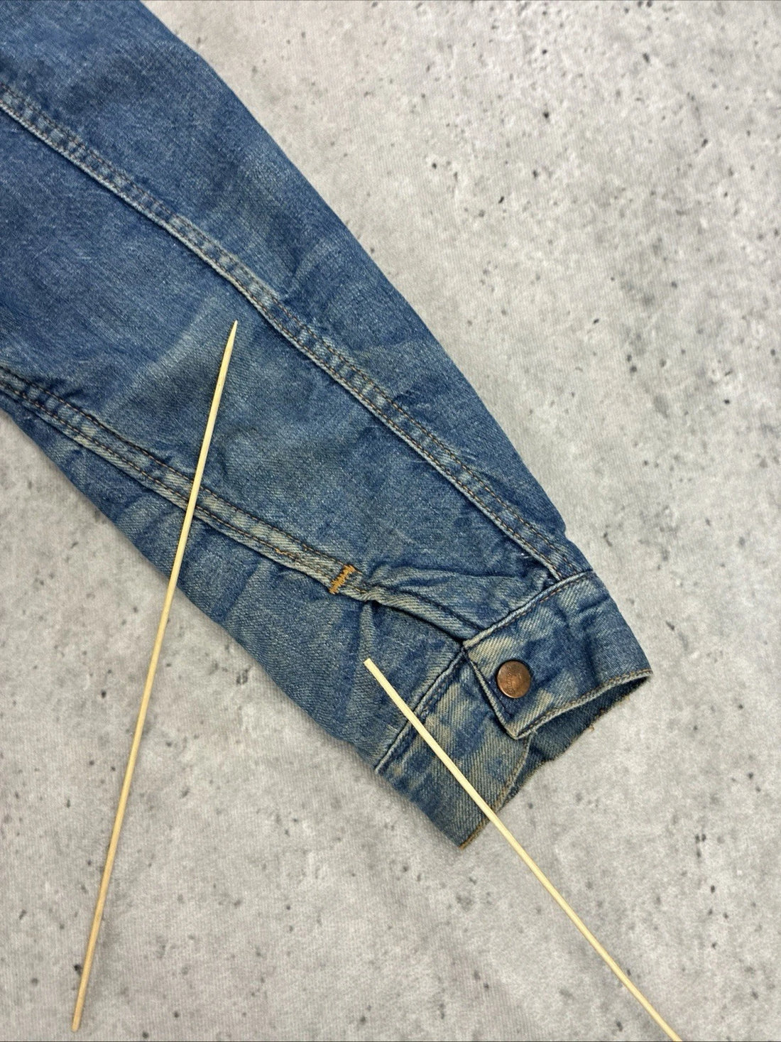 Vintage Wrangler Lined Denim Jacket Size 38 70s