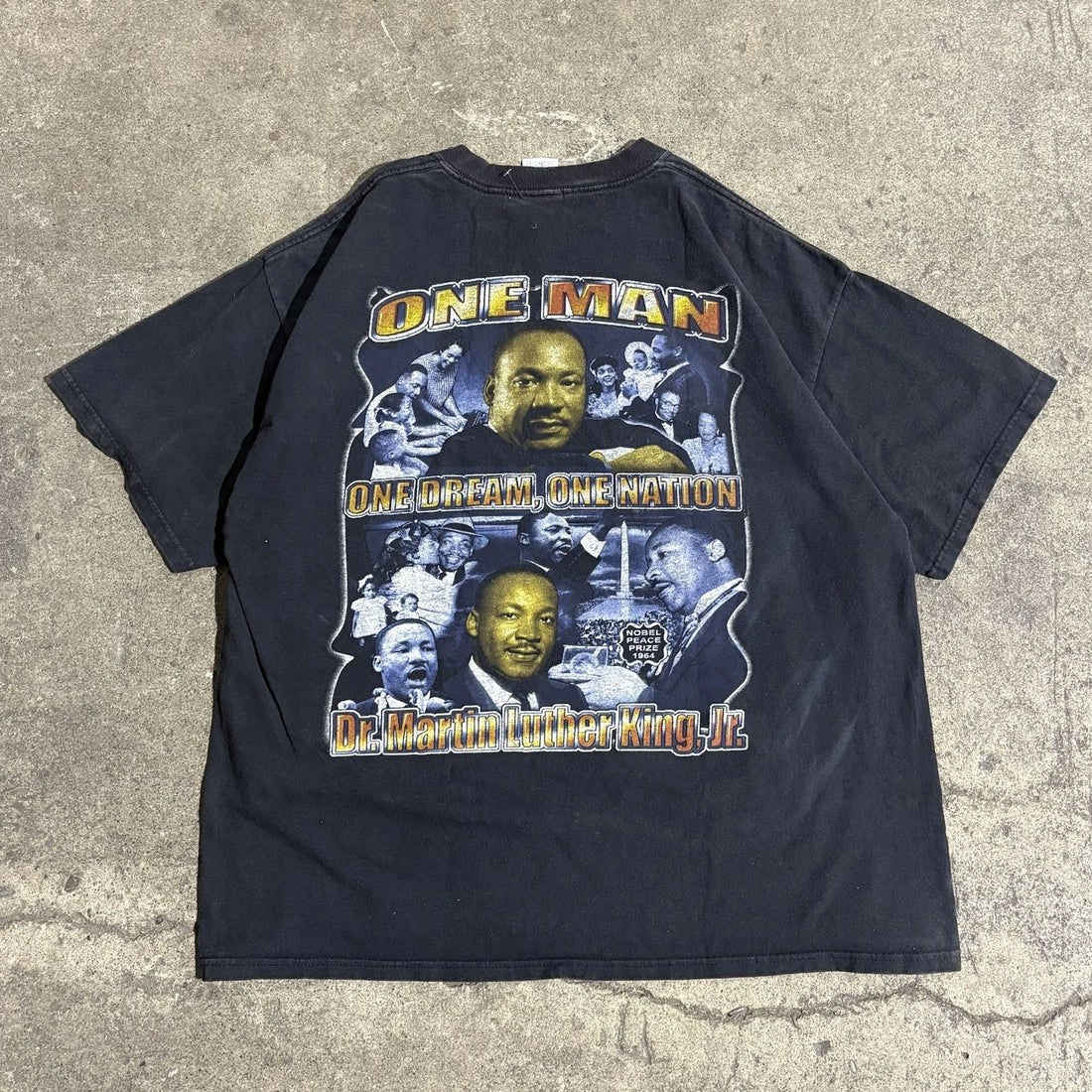 Vintage Martin Luther King Jr One Man Can Make A Difference Rap Tee T-Shirt XL