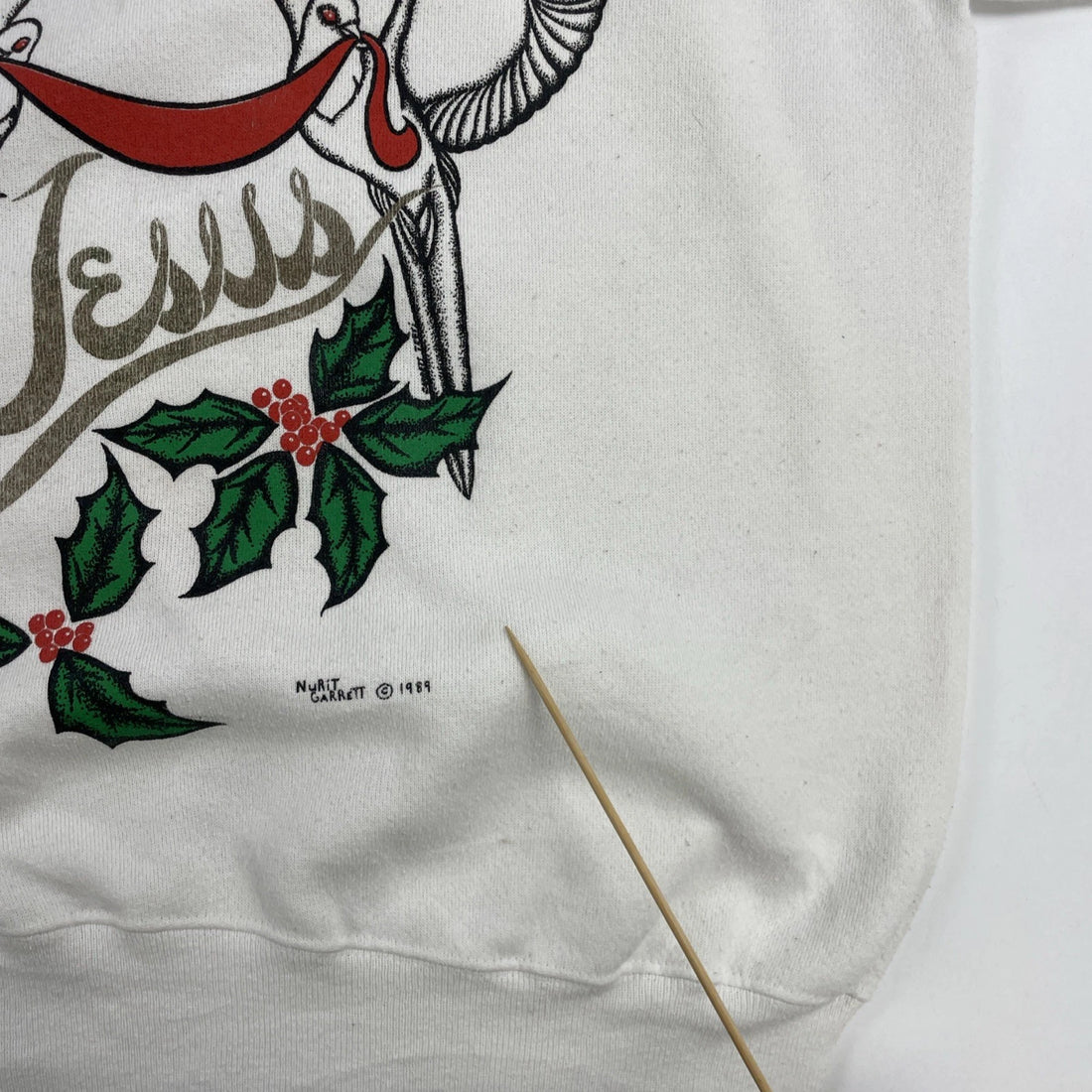 Vintage Jesus Doves Crewneck Sweatshirt Size Large 1989 80s