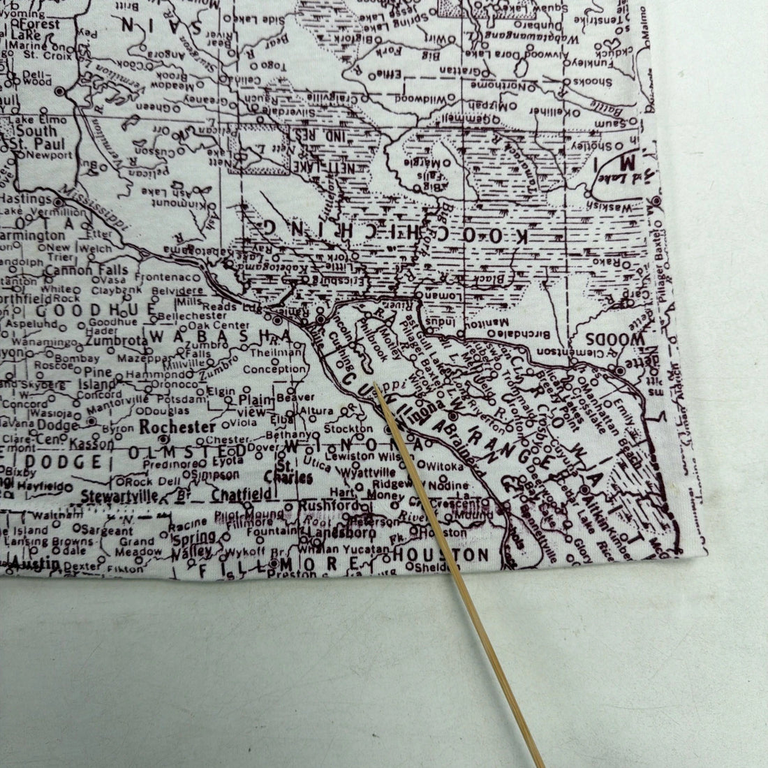 Vintage Minnesota Map T-Shirt Size XL All Over Print 90s