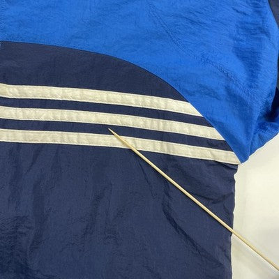 Vintage Adidas Pullover Windbreaker Light Jacket Size Medium Blue