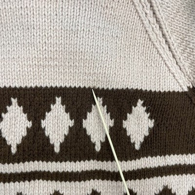 Vintage Wool Knit Cowichan Sweater Size Medium C&C Zip