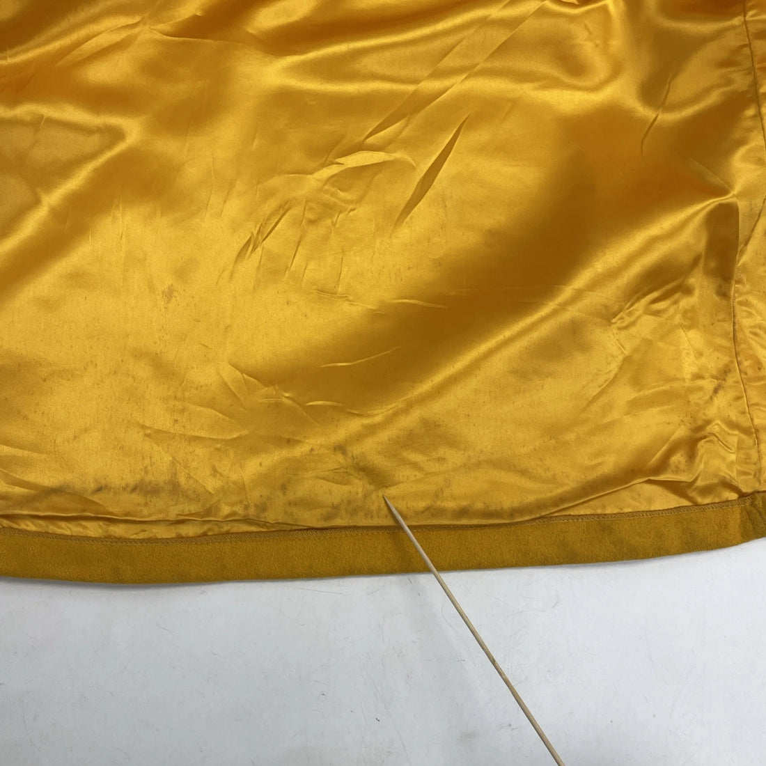 Vintage Football Wool Letterman Varsity Coat Jacket Size 40 Yellow