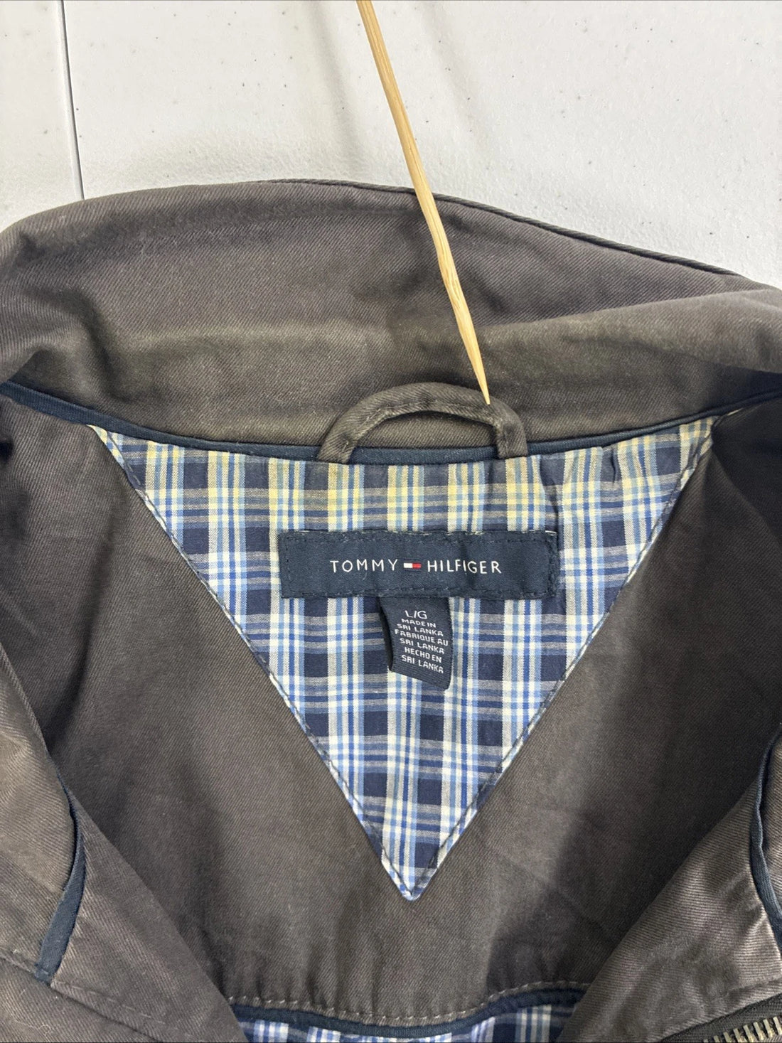 Tommy Hilfiger Work Bomber Jacket Size Large Gray
