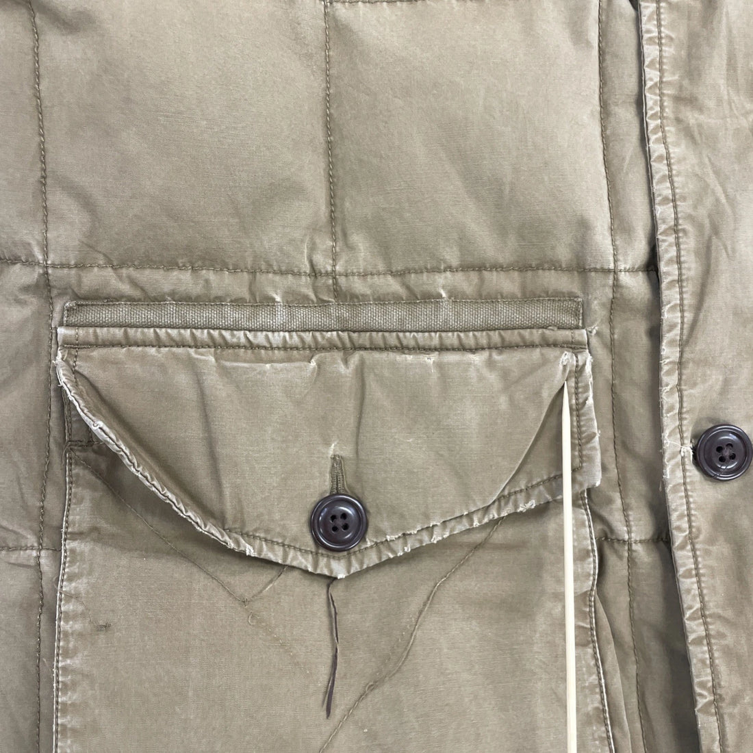 Vintage Eddie Bauer Quilted Down Parka Coat Jacket Size Large Brown