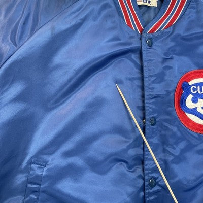 Vintage Chicago Cubs Chalk Line Satin Bomber Jacket Size XL MLB