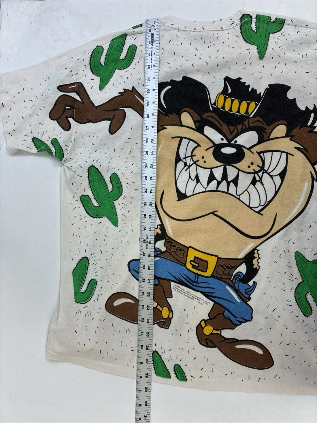 Vintage Taz Cowboy Looney Tunes T-Shirt Size XL 1993 90s
