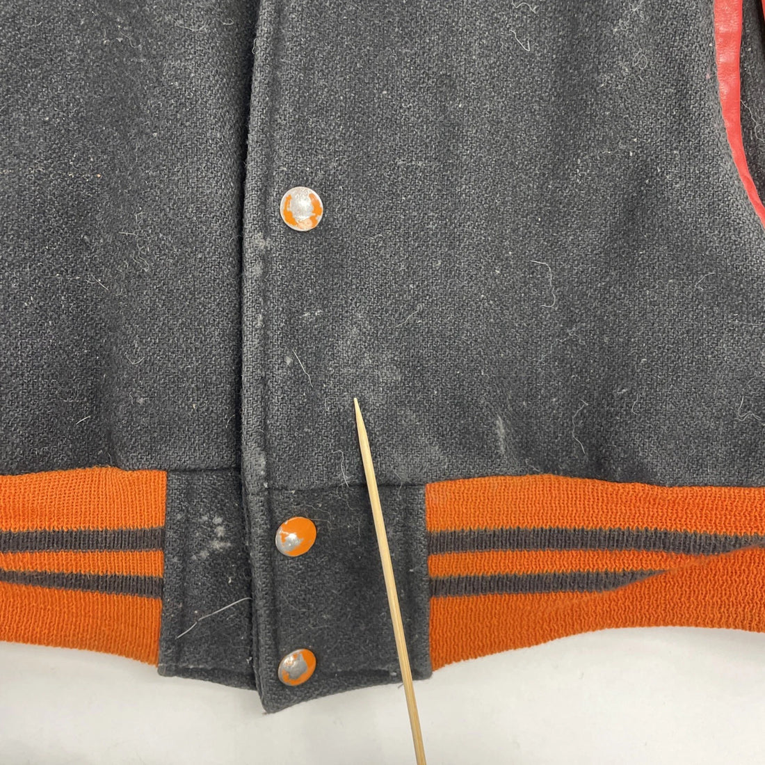 Vintage Football Sr. League Champs Leather Wool Varsity Jacket Size 40 80s