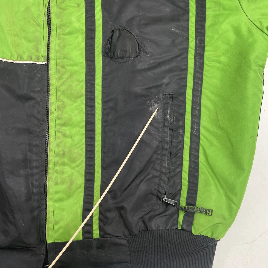 Vintage Team Arctic Snowmobile Racing Jacket Size XL Green