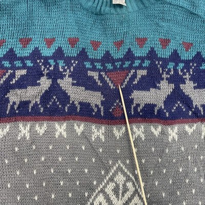 Vintage Perspective Fair Isle Crewneck Sweater Size Large