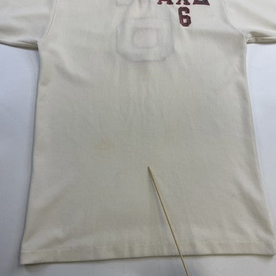 Vintage Alpha Chi Delta V-Neck Ringer Jersey T-Shirt Medium Sorority Fraternity