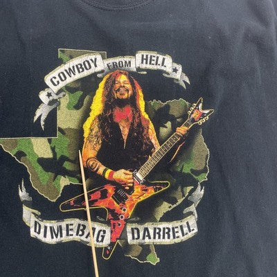 Vintage Cowboy From Hell Dimebag Darrell Getcha Pull T-Shirt Size XL