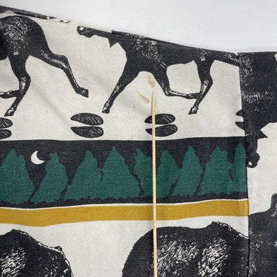 Vintage Michigan Rag Co. Bear Moose Coat Jacket Size Large/XL