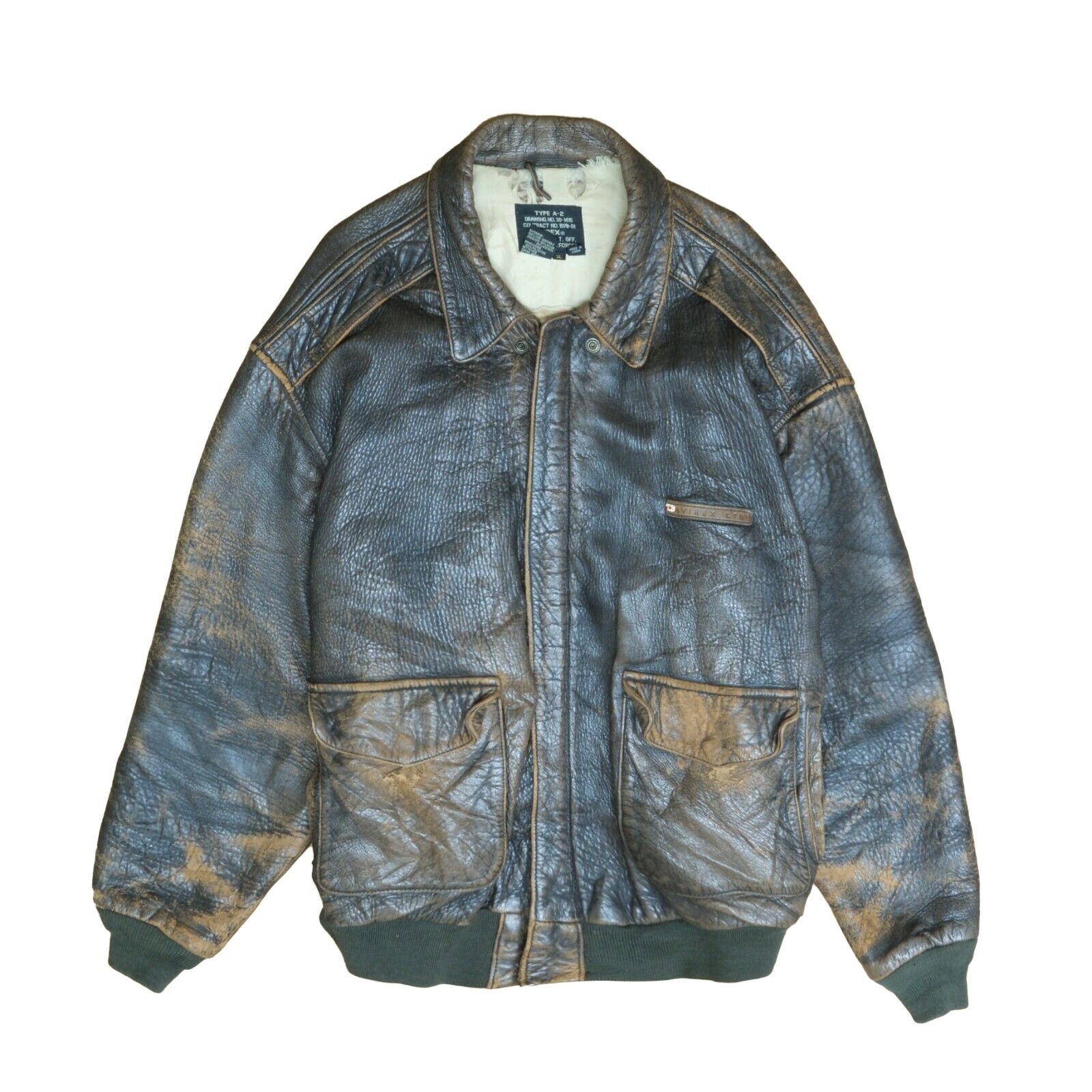 Avirex type a2 outlet leather flight jacket