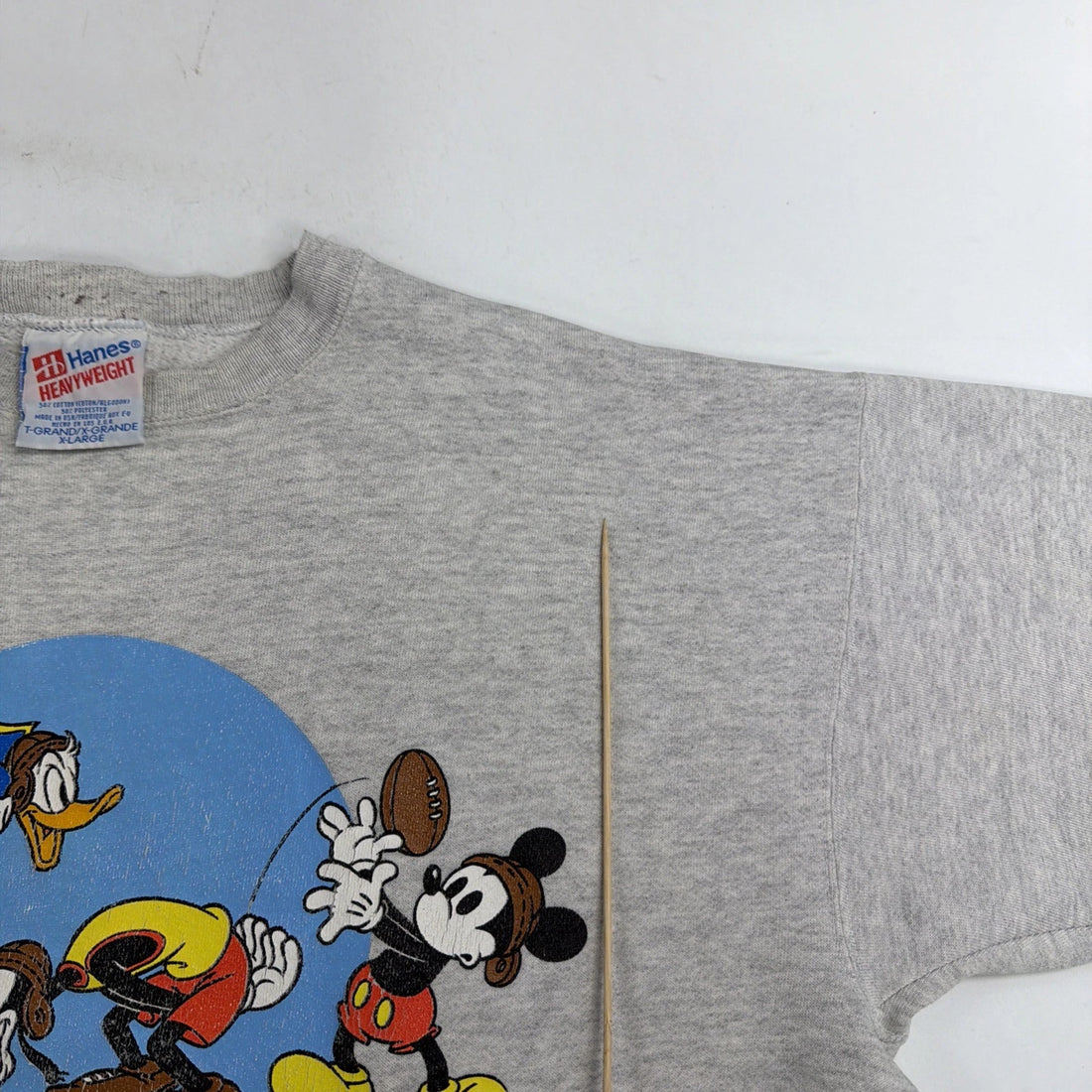 Vintage Mickey Mouse Disney Football Crewneck Sweatshirt Size XL