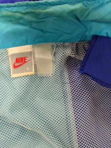Vintage Nike Windbreaker Track Suit Set Size Large Teal Blue 80s 90s