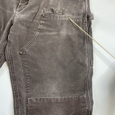 Vintage Carhart Canvas Carpenter Double Knee Work Pants Size 38 X 34 Brown