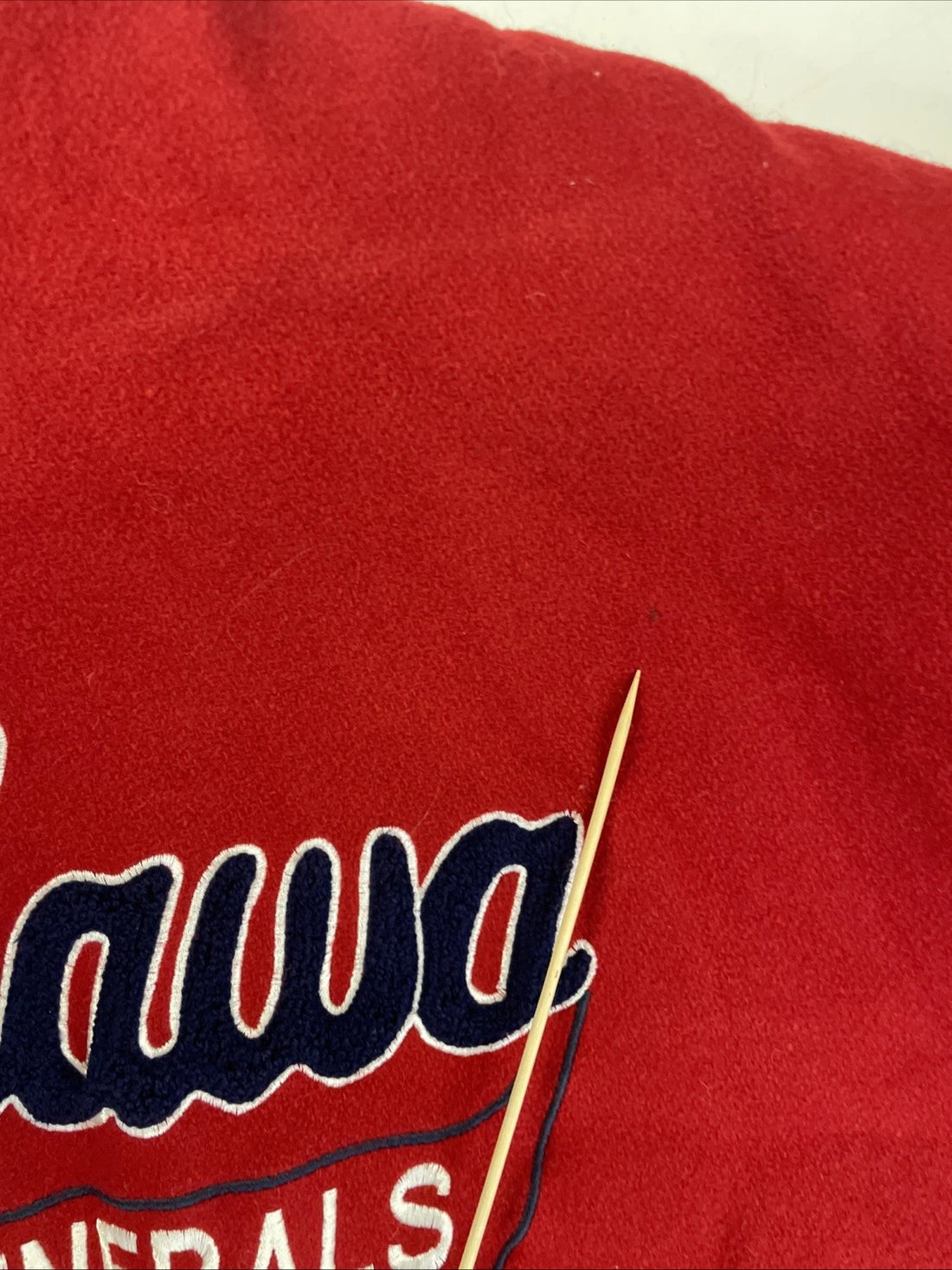 Vintage Oshawa Minor Generals Hockey Leather Wool Varsity Jacket XL Tall