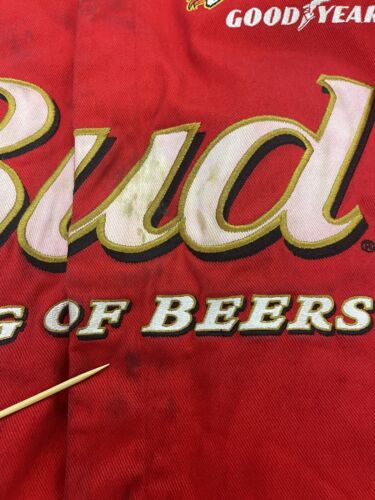 Vintage Budweiser King of Beers Chase Racing Jacket Size 2XL Red NASCAR