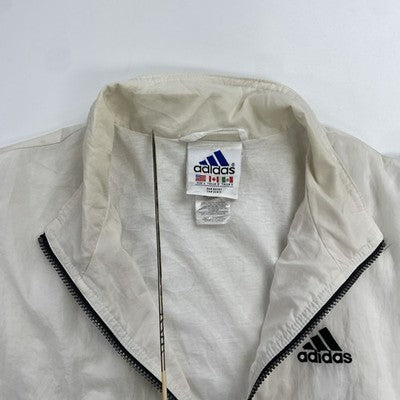 Vintage Adidas Windbreaker Light Jacket Size Large White