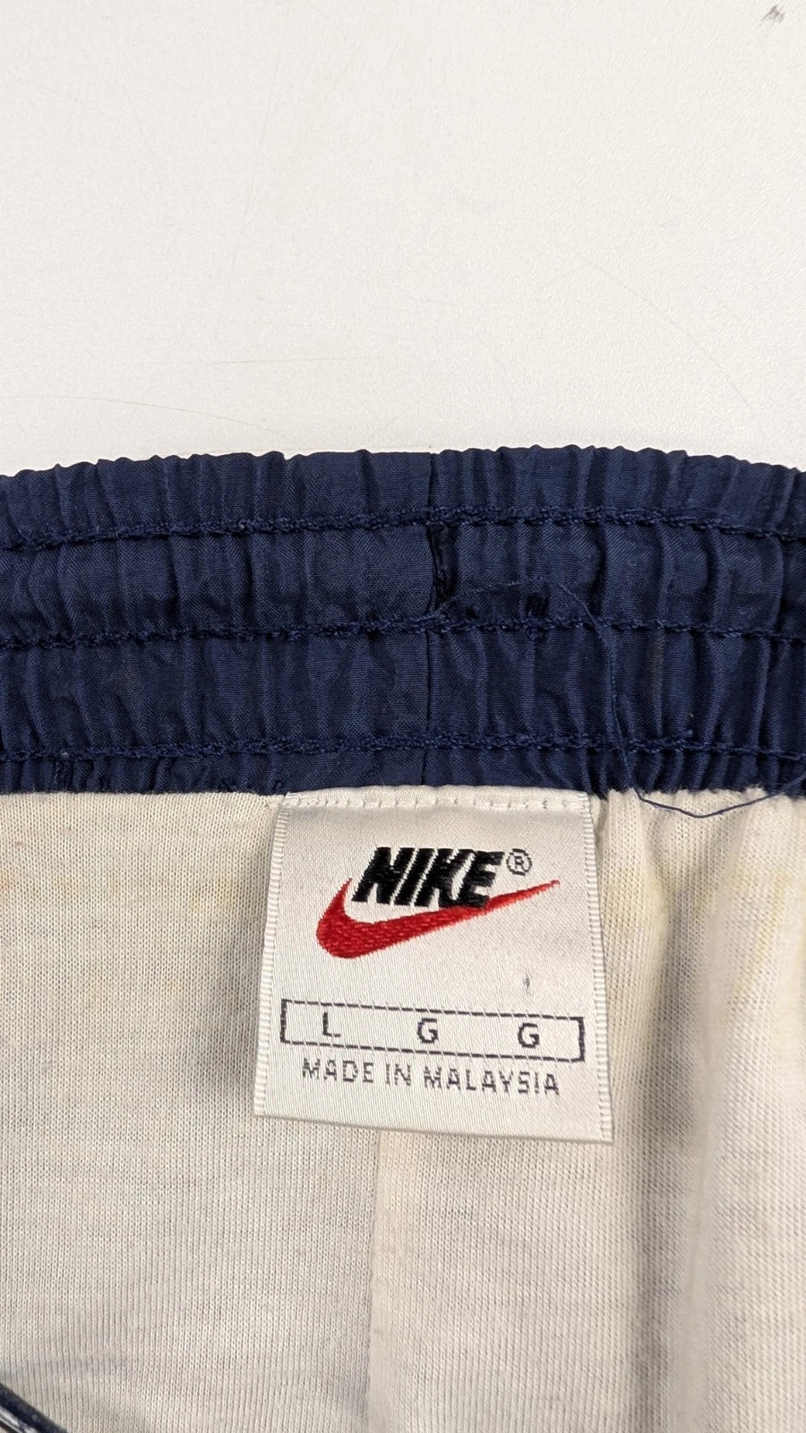 Vintage Nike Nylon Track Pants Size Large Tonal Blue