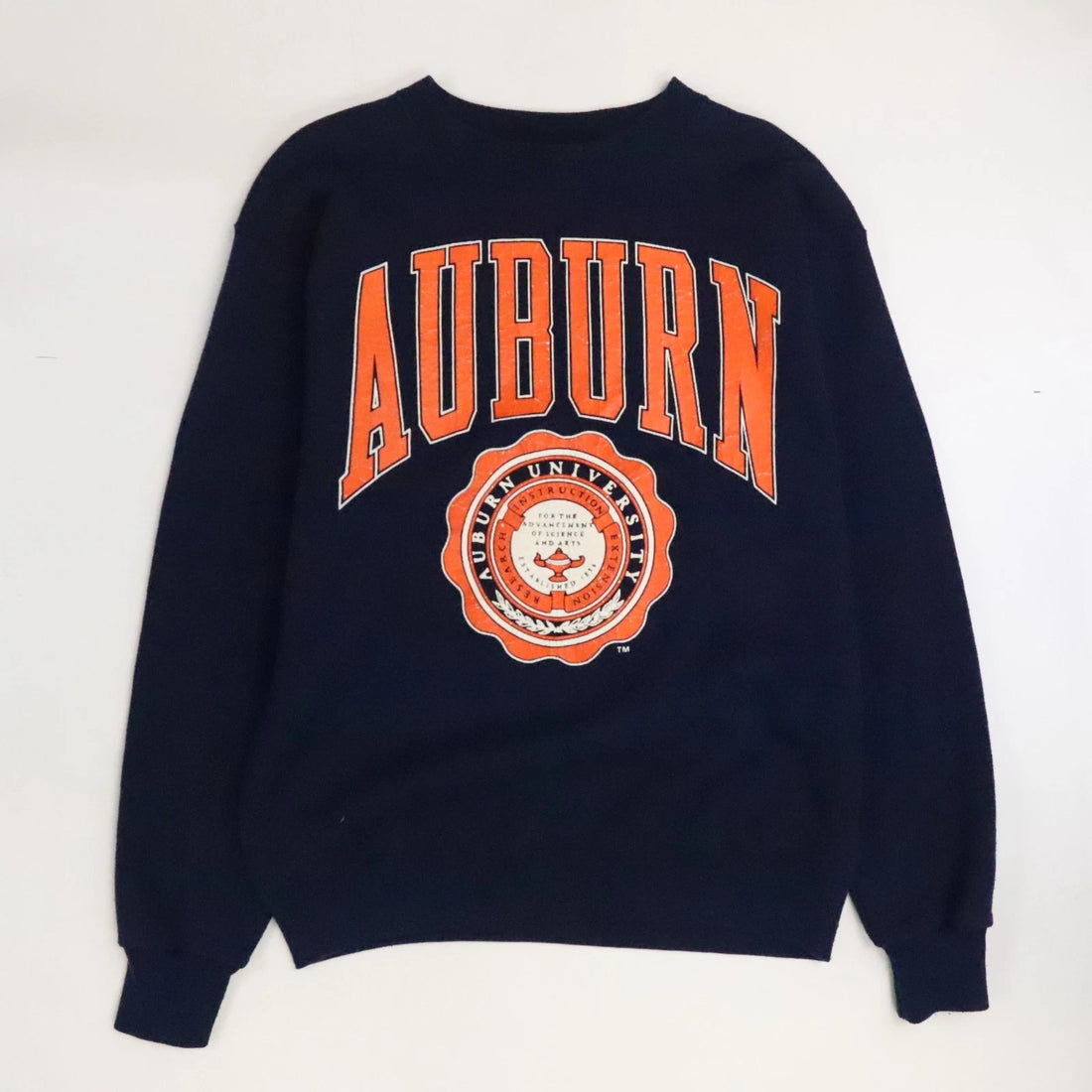 Vintage Auburn University Crest Crewneck Sweatshirt Size Large 90s NCAA