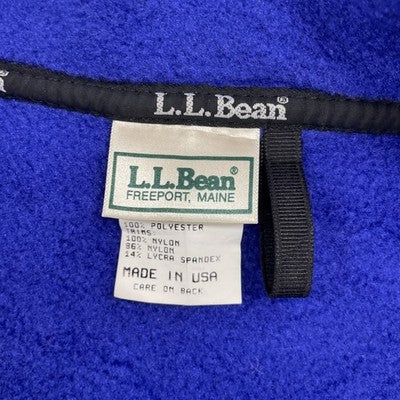 Vintage LL Bean Fleece Vest Jacket Size Large Blue