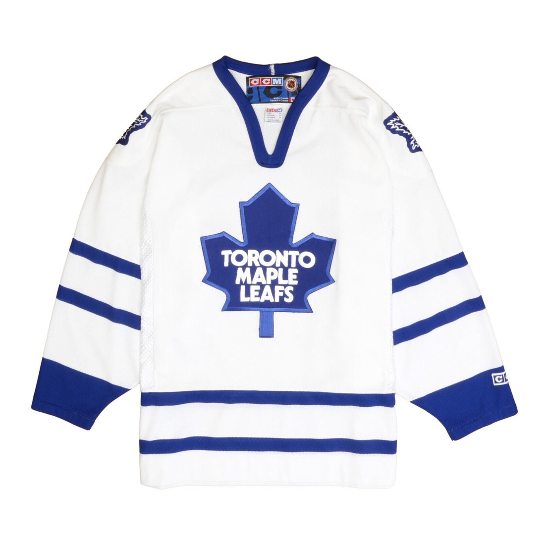 Vintage Toronto Maple Leafs CCM Hockey Jersey Size Medium White 90s NHL