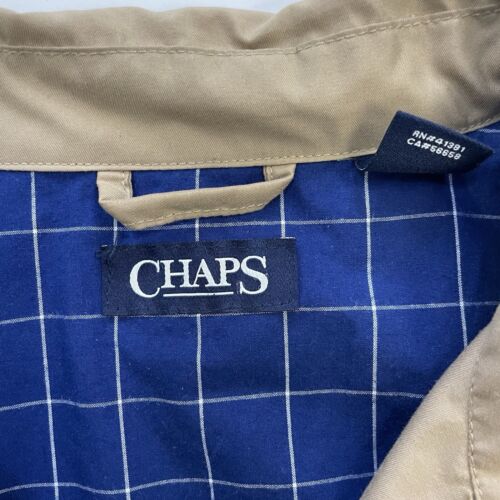 Vintage Chaps Harrington Light Jacket Size XL Grid Lined