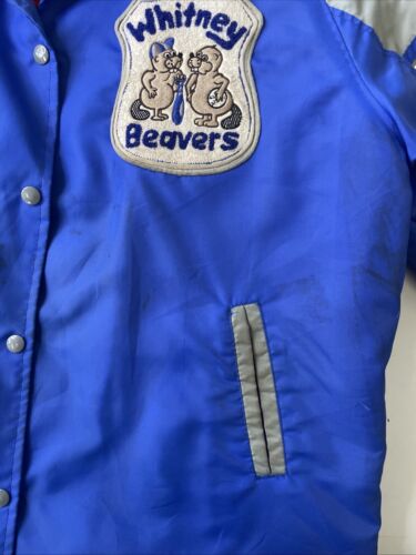 Vintage Whitney Beavers Varsity Jacket Size 16 80s