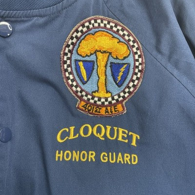 Vintage Cloquet Honor Guard Vietnam War Patch Bomber Jacket XL