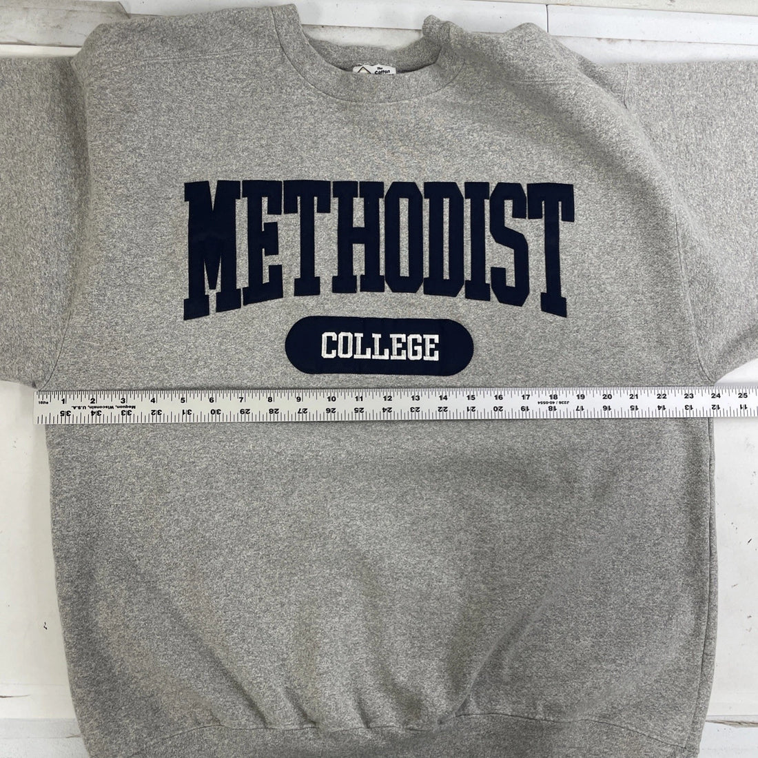Vintage Methodist College Crewneck Sweatshirt Size Large