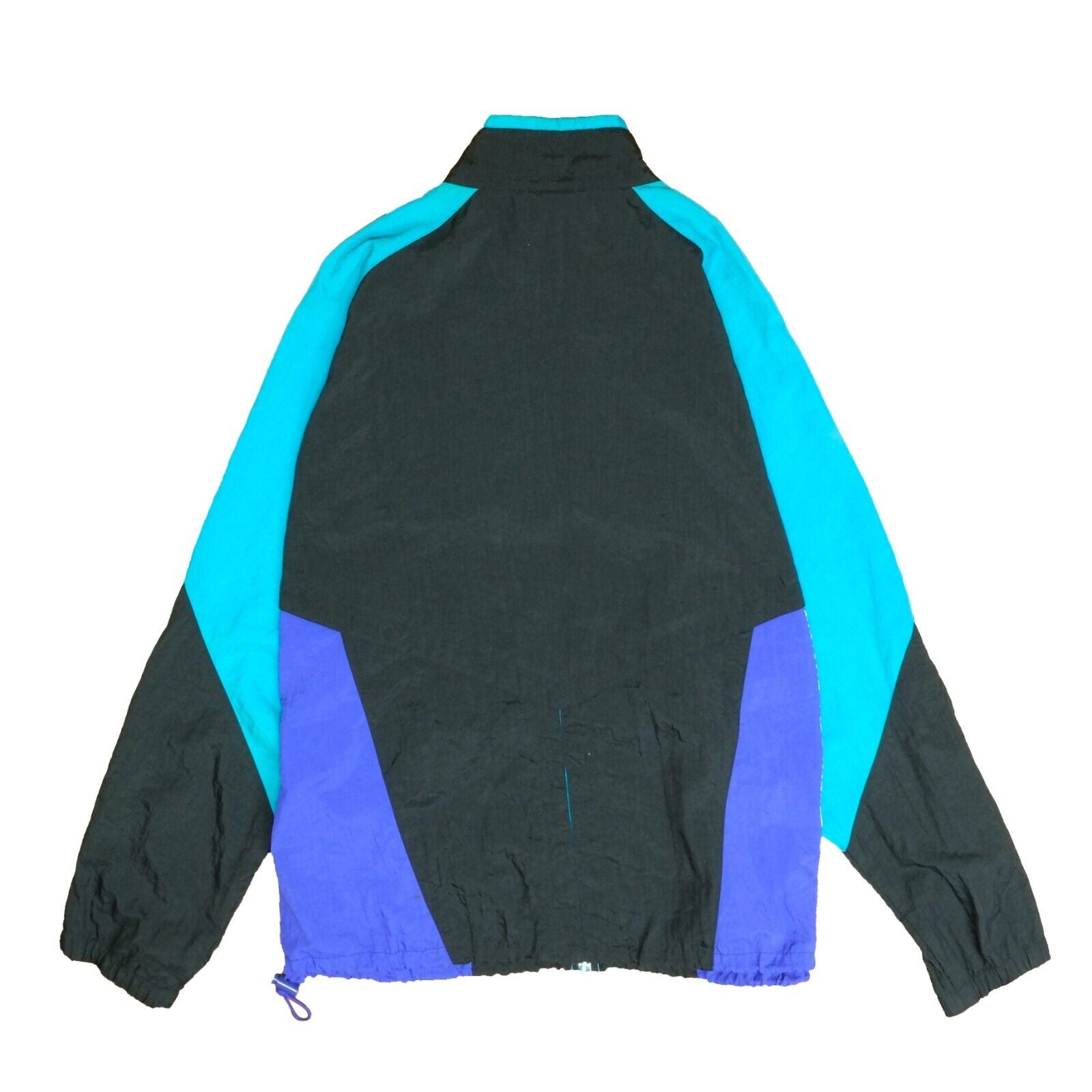 Vintage Nike Windbreaker Jacket Size XL Teal Embroidered Gray Tag