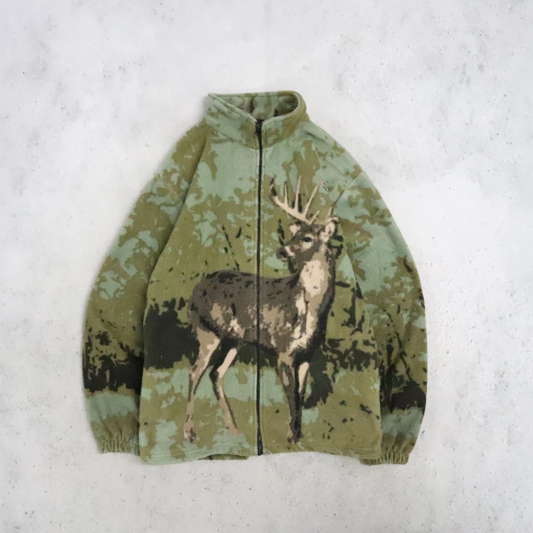 Vintage Mountain Ridge Deer Fleece Jacket Size Medium