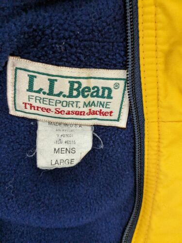 L.L. Bean Jackets LG outlet Yellow