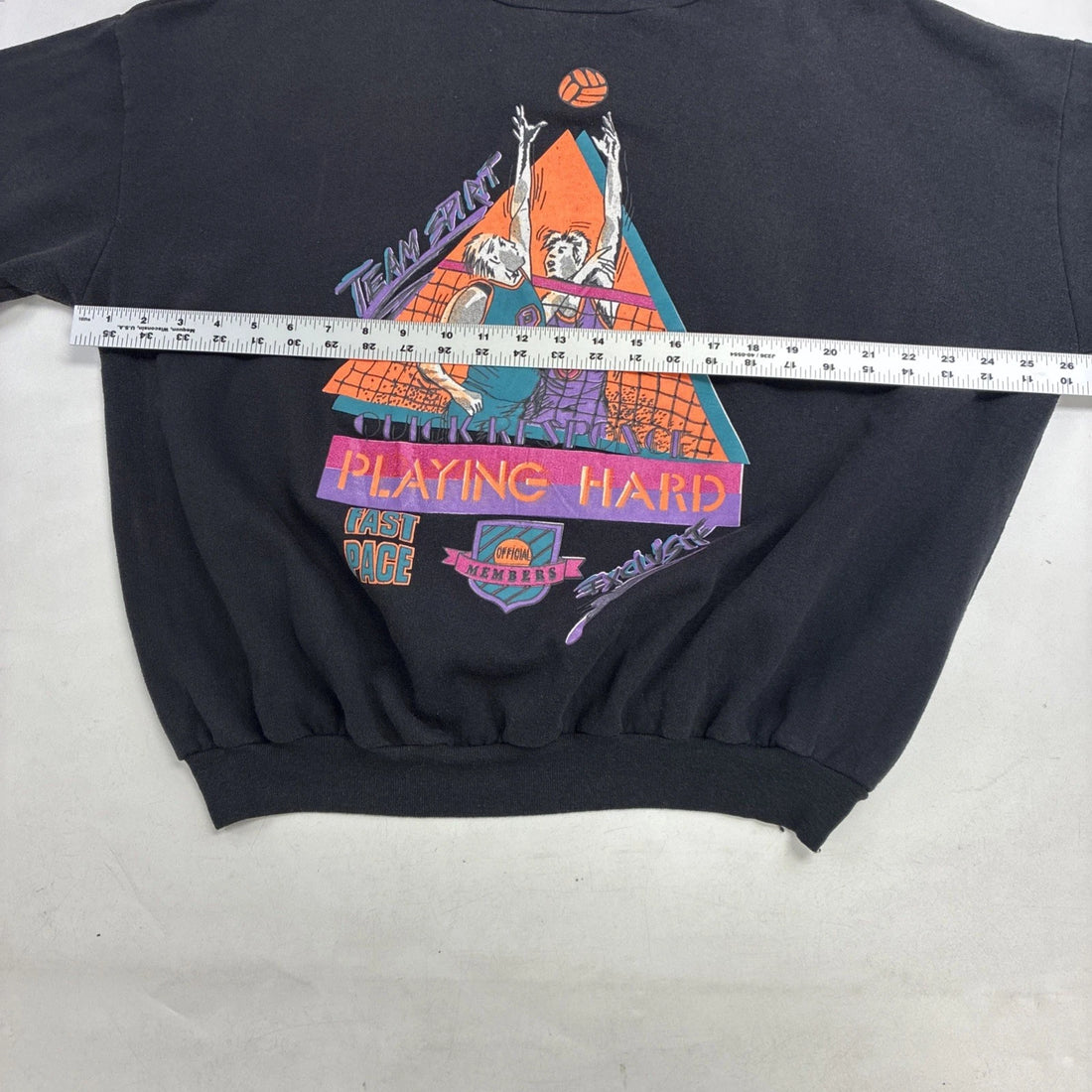 Vintage Team Spirit Beach Volleyball Crewneck Sweatshirt Size XL 90s