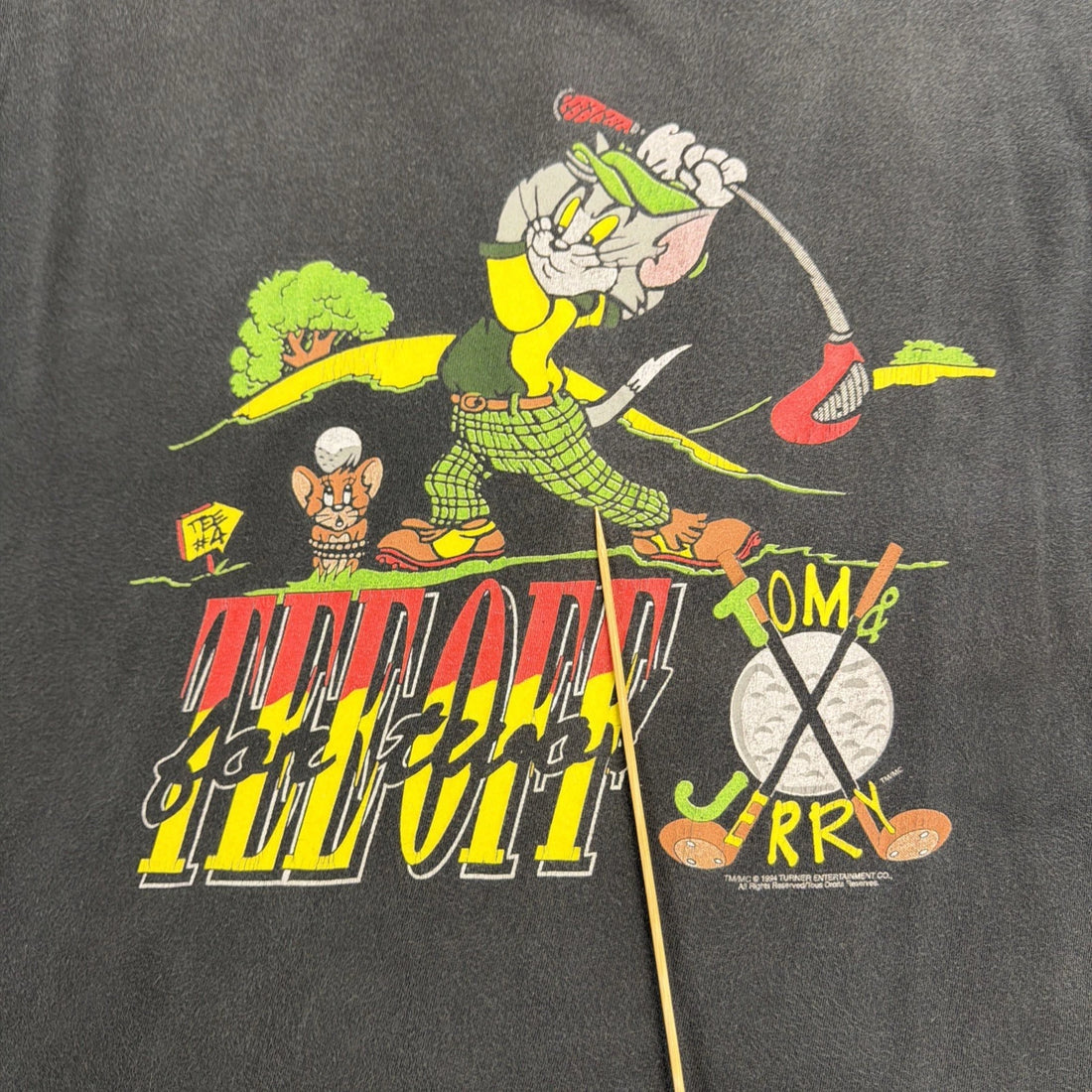 Vintage Tom & Jerry Golf T-Shirt Size Medium 1994 90s