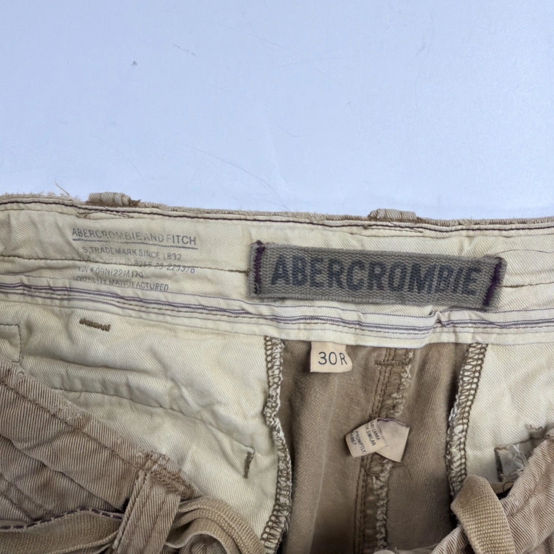 Abercrombie & Fitch Paratrooper Military Cargo Pants Size 30R Brown