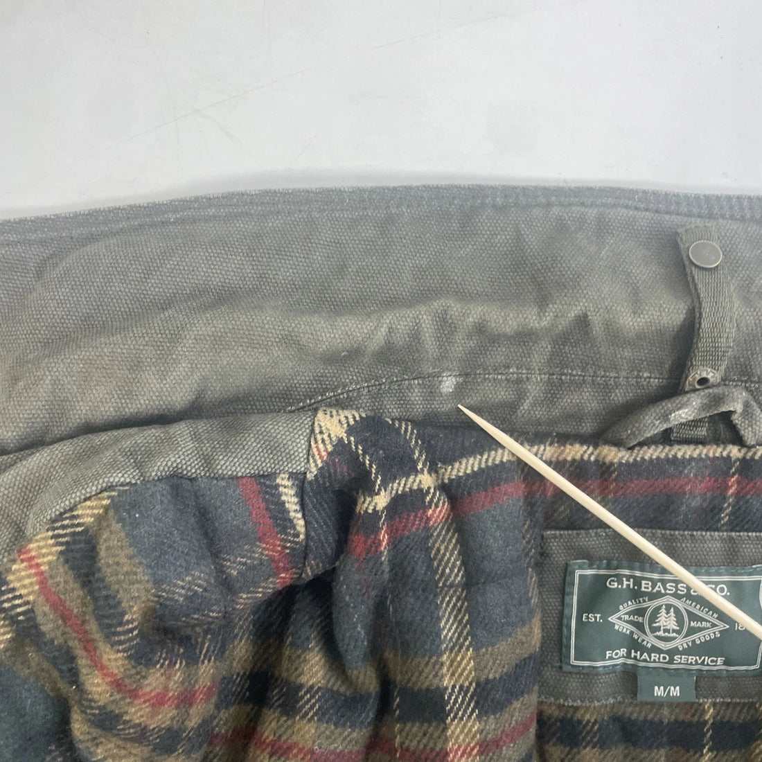 GH Bass & Co. Work Jacket Size Medium Plaid Lined
