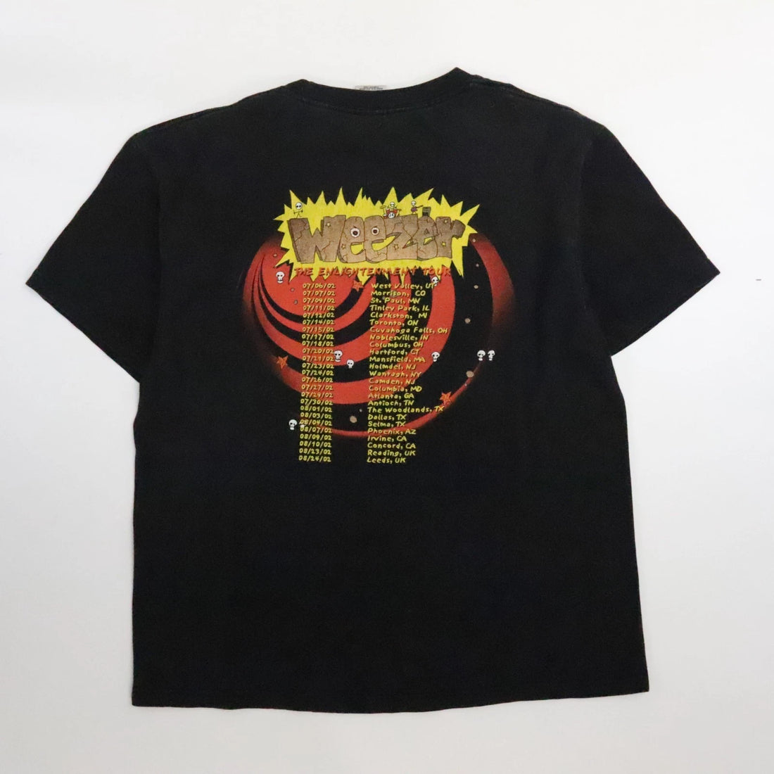 Vintage Weezer Enlightenment Tour T-Shirt Size Large Band Tee