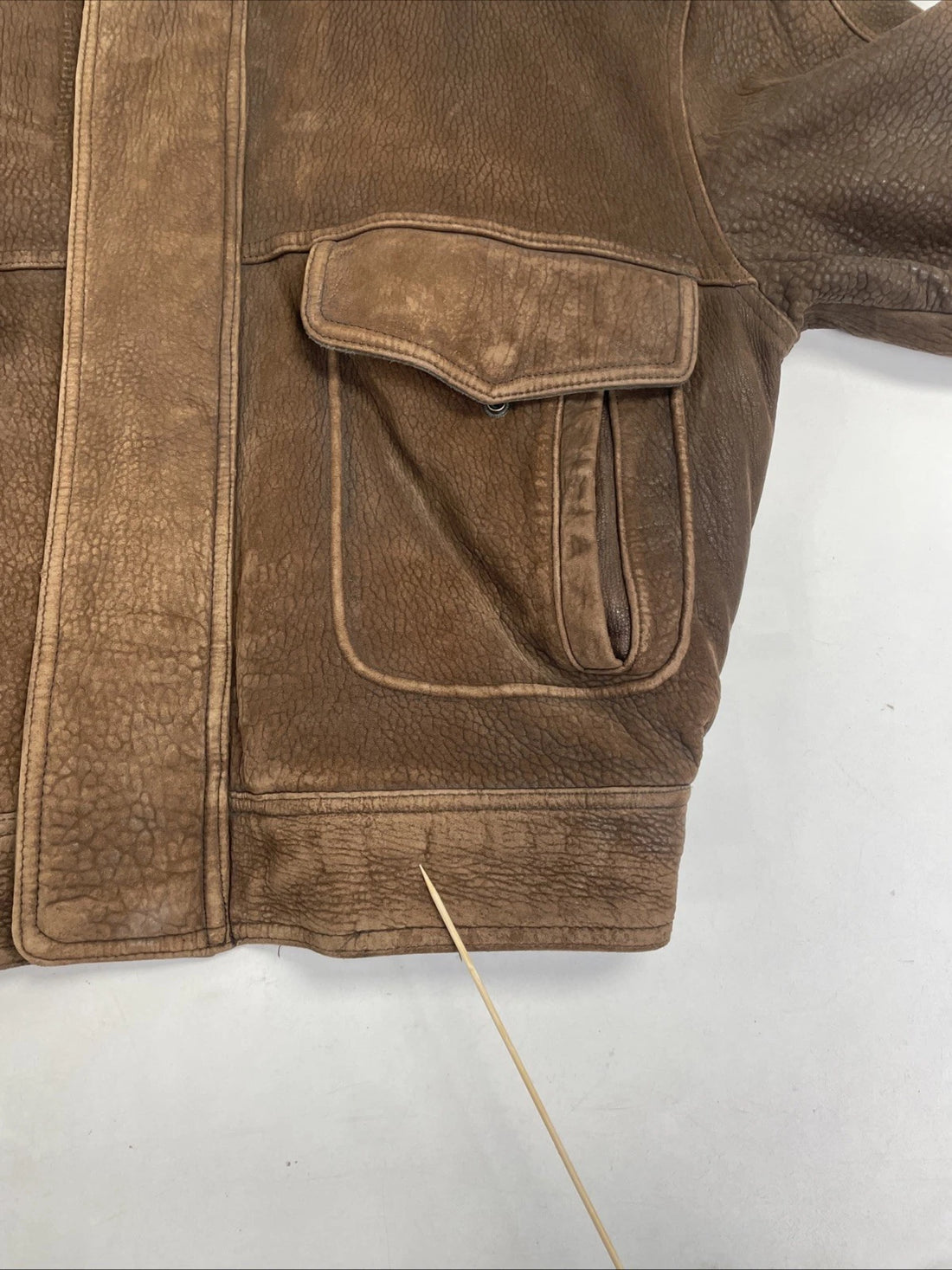 Vintage Andrew Marc Bomber Leather Jacket Size XL Brown