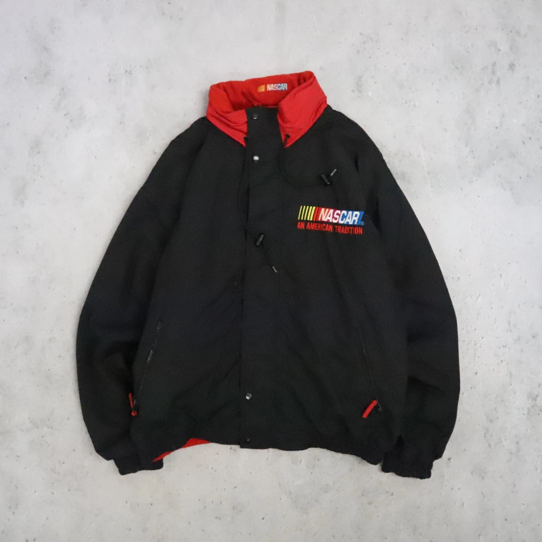 Vintage NASCAR Racing Fleece Jacket Size XL Reversible