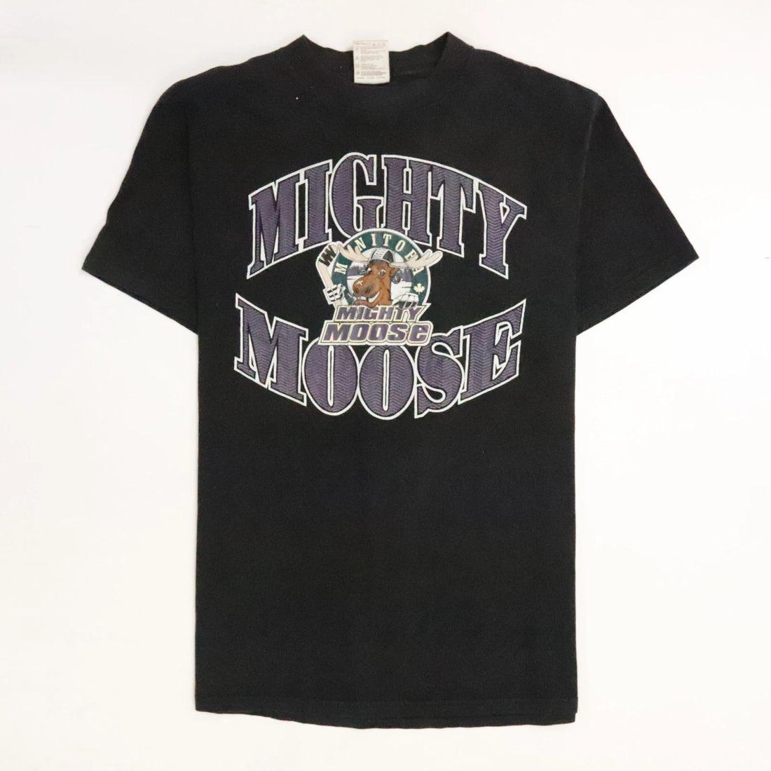 Vintage Manitoba Mighty Moose Hockey T-Shirt Size Large AHL