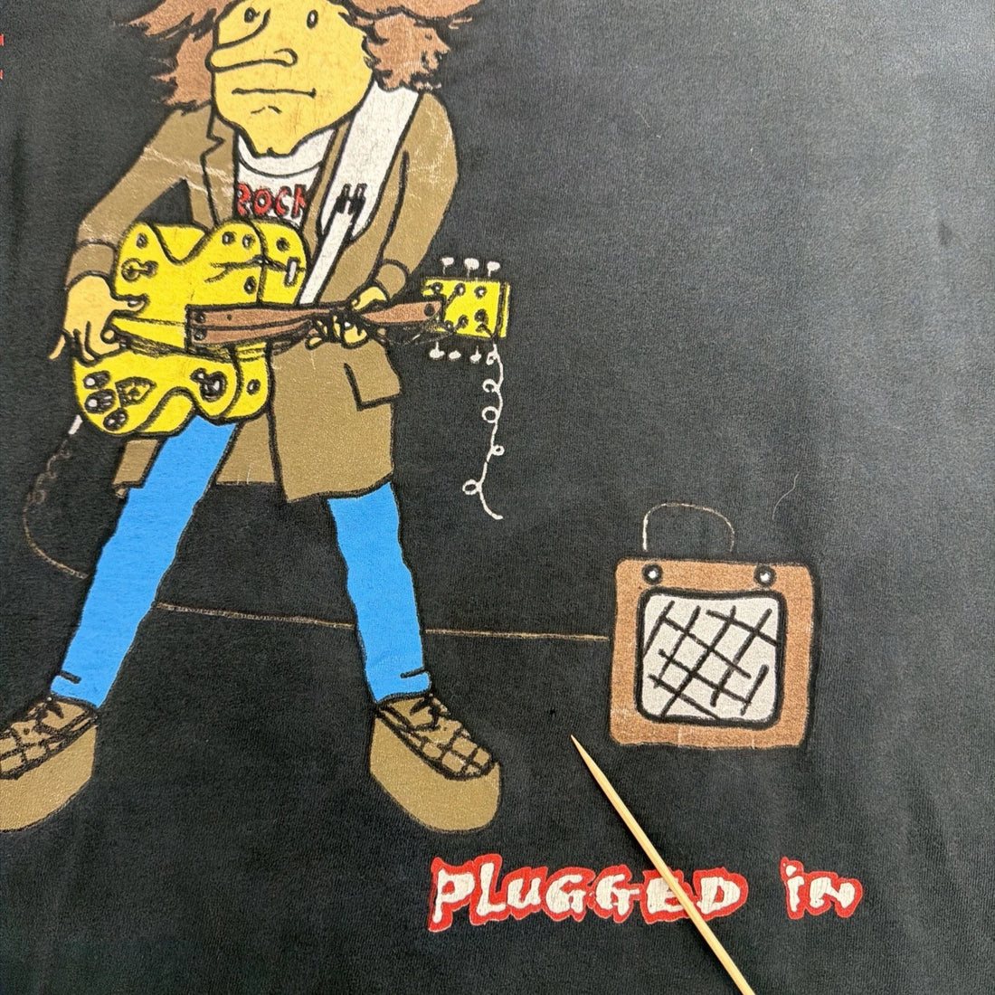 Vintage Dave Edmunds Plugged In T-Shirt Size XL 90s