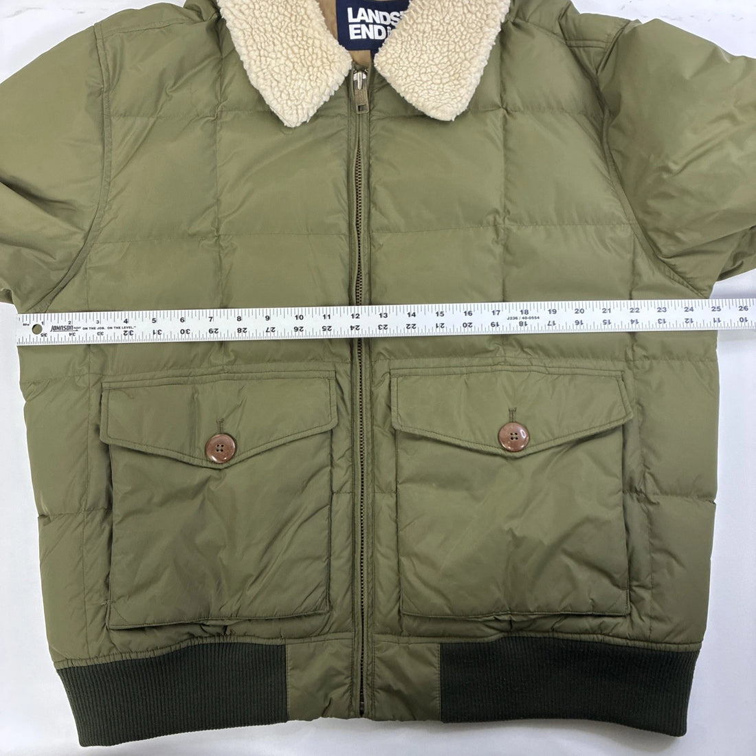 Lands' End Puffer Bomber Jacket Size Large